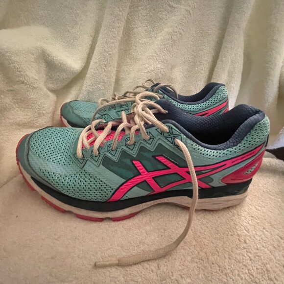 Asics GT-2000 Running Shoes Womens Size 10 Teal Pink Mesh Stability Gel T656N - Picture 3 of 5